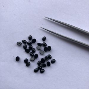4mm 6mm naturel noir Onyx ovale Flatback lâche calibré Cabochons au meilleur prix d'usine grossistes en vrac tendance qualité AAA - Product Image 2