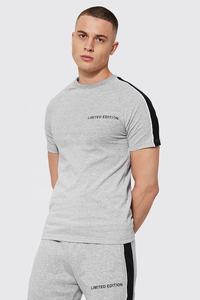 Men's Summer Casual Fitness Set Breathable Quick Dry Two-Piece Printed Cotton/Polyester <b>Track</b> Suit Short Sleeve <b>T</b>-Shirt Shorts - Product Image 2