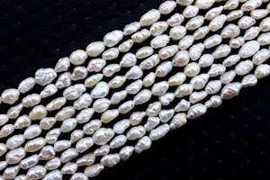 Hạt ngọc trai tự nhiên trắng 4x6-5x7 MM, <span class=keywords><strong>1</strong></span> sợi, đánh bóng, lấp lánh, hình gạo thô, dạng giọt lệ, làm đồ trang sức, chất lượng cao cấp - Product Image 6