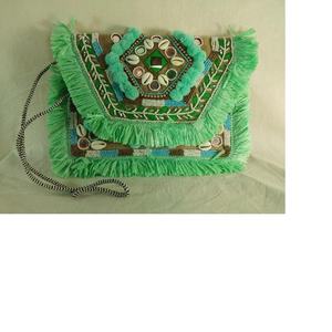 Bolso de mano Sling de diseñador de noche, material de yute - Product Image 3