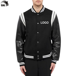 ¡Novedad de 2025! Chaquetas universitarias Letterman de alta calidad para hombre, abrigo de invierno con mangas de cuero de lana auténtica y patrón de tela ligera - Product Image 2