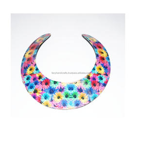 Collares de estilo africano para mujer, Gargantilla con cuentas hechas a mano, joyería, bosque pequeño, pintado a mano - Product Image 6