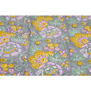 Hand Block Print Indian Cotton <b>Fabric</b> 100 % Cotton Floral Printed Traditional Design Indian Hand Made Running <b>Fabric</b> - Product Image 1