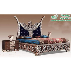 เตียงไม้สไตล์บาโรกทำมือ ดีไซน์ภายในห้องนอน เตียงเจ้าสาวไม้สัก ดีไซน์ภายในห้องนอน เตียงเจ้าสาวไม้สัก - Product Image 1