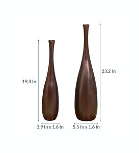 ดอกไม้สีน้ำตาลมุมใหญ่อลูมิเนียมแจกันสำหรับการใช้งานงานแต่งงานปาร์ตี้ปีใหม่โอกาสวินเทจที่ไม่ซ้ำกันออกแบบใหม่ที่ทันสมัยที่กำหนดเอง - Product Image 5