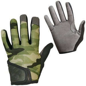 Full Finger Camouflage Outdoor Sports <b>Gloves</b> Breathable Wrist Length Polyester Cotton Material Spring Autumn Use - Product Image 1