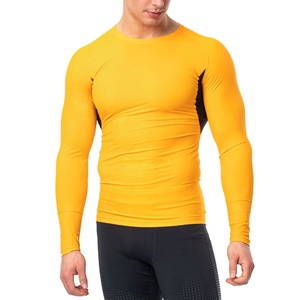 <b>Men's</b> Thermal Compression Gym Training Velour Tights Long Sleeved Nylon Casual Fitness Anti-Bacterial Moisture Resistant Print - Product Image 1