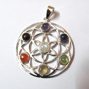 Get Online Flower of Life Chakra Pendants : Flower of Life Chakra Pendants for Sale - Product Image 1