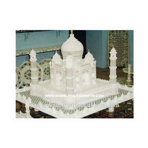 White Marble Handmade Taj Mahal India <b>Stone</b> <b>Art</b> Gift Home Decor - Product Image 1
