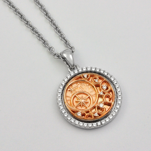 Collar de Plata de Ley con Circonita, Moderno, para Mujer, para Boda o Compromiso - Product Image 3