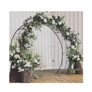 Pièce maîtresse de table en fer forgé de couleur noire de créateur pièce maîtresse de mariage et d'événements de forme personnalisée - Product Image 2