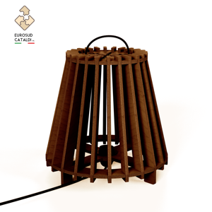 Bellissima lampada da tavolo interamente in legno di betulla naturale e ad incastro 12mm Made in Italy di WLLALLA design. - Product Image 4