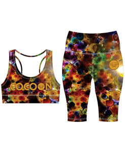 Combinaisons de Yoga pour femmes, 2 pièces, combinaison de sport, Fitness, course à pied, séchage rapide, ensemble d'entraînement, Gym, Fitness, impression par Sublimation - Product Image 1