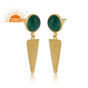 Pendiente colgante de piedras preciosas de ónix verde Natural de Plata de Ley 925 para mujer, joyería para mujer, regalo para ella - Product Image 2