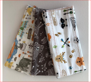 100% Organic <b>Muslin</b> double gauze burp <b>cloth</b> 3 piece pack GOTS certified custom printed customized logo label customized pack - Product Image 3