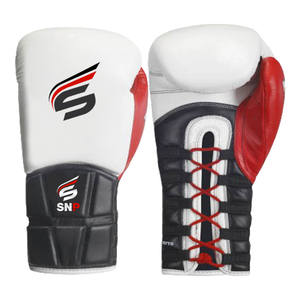 Guantes de boxeo de cuero Guantes de boxeo profesionales de cuero con logotipo personalizado Impreso Guantes de boxeo personalizados Cuero a granel de alta calidad - Product Image 4