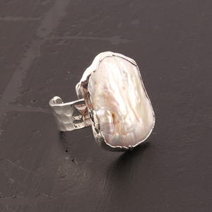 Anillo de perlas de agua dulce de fabricante profesional, joyería de galvanoplastia de alta calidad, precio de fábrica, anillo de tamaño ajustable - Product Image 1