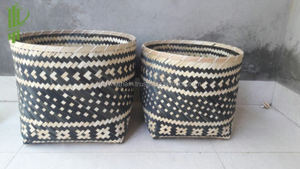 Cesta de lavandería apilable multifunción ecológica de bambú, artesanía de Vietnam - Product Image 5