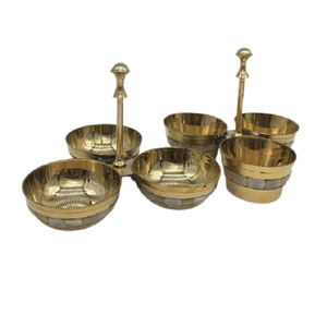 Bols de collations de Fruits secs en laiton et nacre taille et forme personnalisées serveur de noix pour Hotelware - Product Image 3