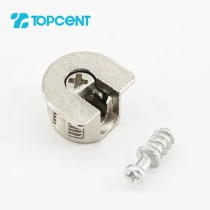 Topcent hardware móveis de canto de metal cam lock rafix conector prendedor