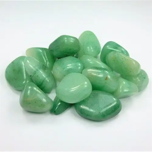 Brasil kristal Aventurine hijau alami terpoles Tumbled dan batu penyembuh kuarsa untuk batu permata Reiki Tumble