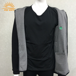 Custom Embroidery Logo Unisex 5V USB <b>Electric</b> <b>Heated</b> Hoodie <b>Jacket</b> with Carbon Fiber Heating Pads - Product Image 3