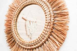 Hot Items Handwoven Round Seagrass <b>Vintage</b> <b>Mirrors</b> for Home Decor <b>Wall</b> - Product Image 6