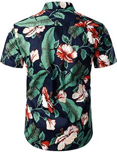 Etiqueta Privada personalizado impreso Juego de 2 piezas de los hombres de verano corto media manga botón Camisas Pantalones cortos para hombres - Product Image 3