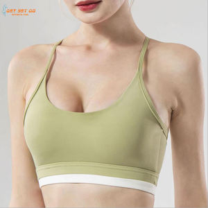 Ensemble de soutien-gorge de Sport haut pour Impact personnalisé pour femmes léger respirant Gym Fitness soutiens-gorge grande taille croix rembourré Push Top réversible - Product Image 2