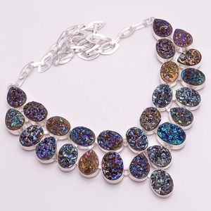 Collar de plata 925 sólida, joyería de piedras preciosas de titanio Natural, venta directa al por mayor - Product Image 1