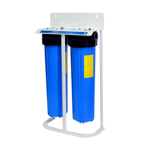 Système de filtration d'eau manuel à 2 étapes «Taiwan Buder» pour toute la maison, Big Blue 20 pouces, boîtier PP mural, extérieur, 3-9 mois - Product Image 1