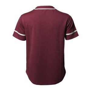 Camiseta Deportiva PIHA SPORTS para Hombre, con Logotipo Personalizado, Estampado en Serigrafía, Cuello en V, Diseño de Rayas de Béisbol, Abierta, de Poliéster/Algodón para Verano - Product Image 4