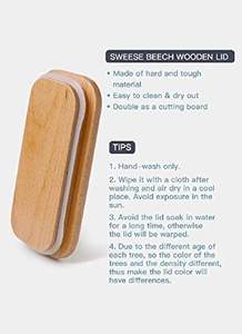 Beurrier avec couvercle en bois, récipient alimentaire fait main, parfait pour la cuisine, la salle à manger, les restaurants et la vaisselle de maison - Product Image 3
