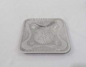 Premium Hot Sale Fancy Luxury Aluminum <b>Square</b> Shape Tray with Nickel Finish for Home Decoration and Living Room Kitchen Usage - Product Image 3