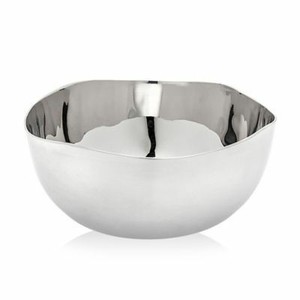 Frutero de metal moderno martillado en plata con forma redonda de trabajo elegante, cuenco para servir con soporte de metal dorado - Product Image 4