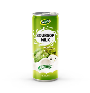 Boisson au lait de corossol certifiée halal, stérilisée et saine, en canette en aluminium de 250 ml, qualité OEM premium - Product Image 1
