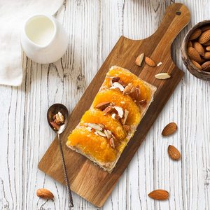 Rectangular Acacia Wooden Chopping Board Decorative Cutting Board Wood Breakfast Food Serving Board With Handgrip and a Hole - Product Image 2