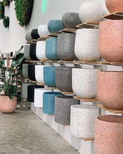 โรงงานโดยตรงในสี่ชิ้นที่มีราคาที่ดีสีขาวรอบรูปร่างหินขัดใหญ่นอกหม้อพืชขนาดใหญ่พิเศษ - Product Image 6