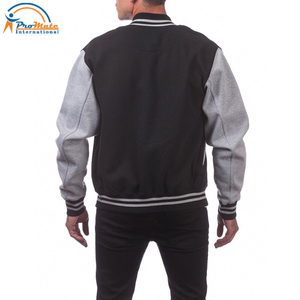 Chaqueta Universitaria de Béisbol Personalizada Directamente de Fábrica, Chaqueta Universitaria Unisex de Lana y Cuero de Primera Calidad para Hombre - Product Image 6