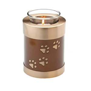 Urna de cenizas de Mascota, recuerdo pequeño, cilindro esmaltado blanco, urna de cremación a precio bajo, suministros funerarios - Product Image 4