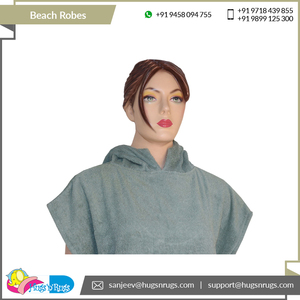 ชุดคลุมชายหาดผ้าคอตตอนสีทึบไม่พันกันบิด100% หรูหราดีไซน์ทันสมัยสำหรับใช้งานกลางแจ้ง - Product Image 4