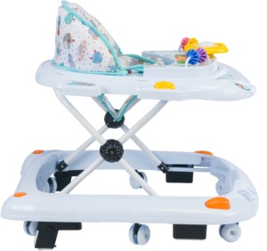 Bandeja de plástico iluminada plegable 3 en 1 personalizada, andador de bebé, 8 ruedas, portador de hierro suave con juguetes de actividad de aprendizaje - Product Image 3