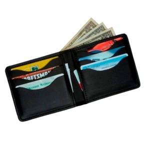 2025 nouveau Design en cuir véritable couleur noire porte-cartes organisateur - Product Image 1