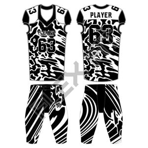 Uniforme de football américain à vendre uniforme de haute qualité 100% polyester meilleur matériau prix de gros pas cher fabriqué au Pakistan - Product Image 5