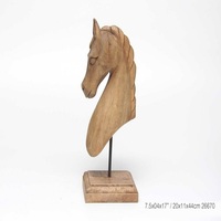 Conception personnalisée de cheval en bois de luxe Décoration intérieure Sculpture de table Fabricant de l'usine indienne