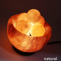 2024 IMPEX PAKISTAN fait à la main de haute qualité rose cristal lueur feu bol himalayen sel lampe décoration de la maison sculpté Logo personnalisé