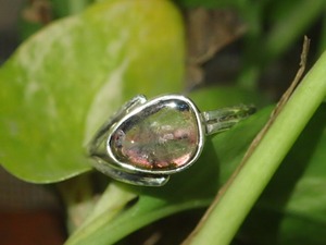 Anillo de piedras preciosas de turmalina de Plata de Ley 925 Unisex, anillo de moda de estilo étnico hecho a mano para uso ocasional en fiestas - Product Image 4
