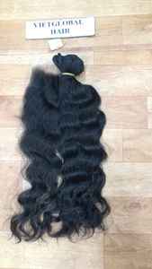 100% Cabello Remy Virgen sin procesar con cutícula alineada Paquetes brasileños profundos Extensiones de cabello humano de alta calidad - Product Image 3