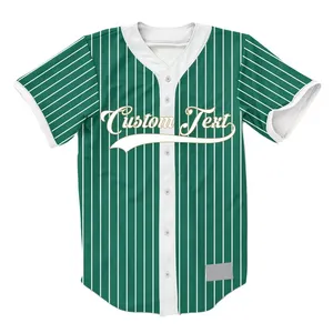 Custom Made Oem Baseball Shirts Ademend Sublimatie Baseball Jersey Team Logo Uniform Beste Ontwerpen Kleding Softbal