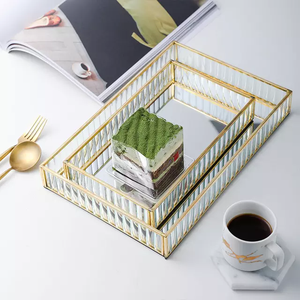Bandeja decorativa para espejo al por mayor, bandeja para tocador cosmético para sala de estar de hotel, bandeja para servicio de habitaciones y barware - Product Image 3